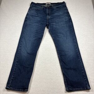 Levis Jeans Men 36x32 Blue Signature Athletic Fit Dark Mid Rise Straight Stretch